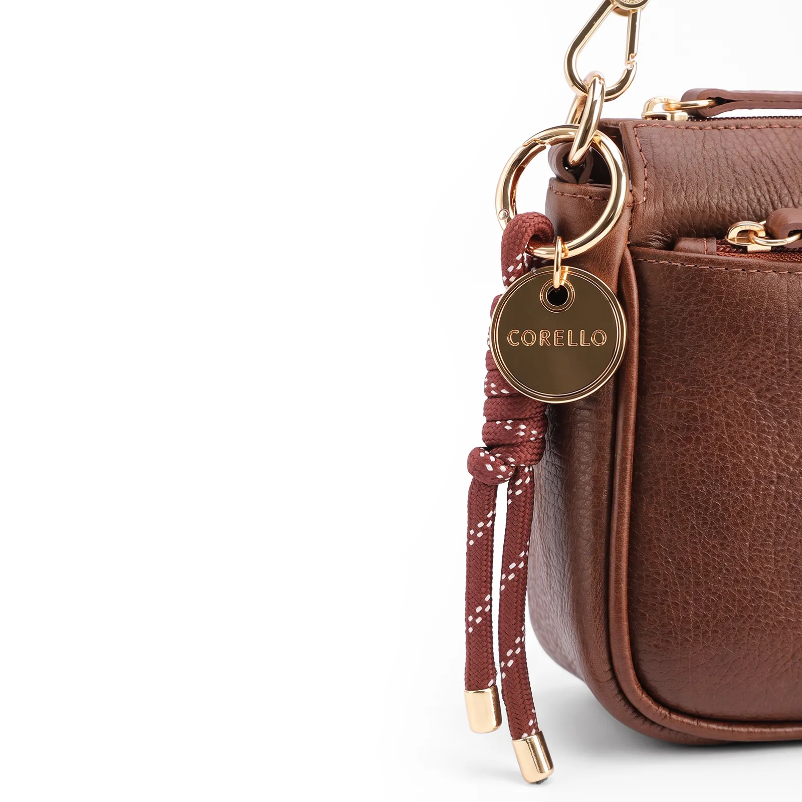 Bolsa Transversal Pequena Couro Antique Marrom Bolso Zíper
