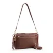 Bolsa Transversal Pequena Couro Antique Marrom Bolso Zíper - imagem 2