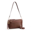 Bolsa Transversal Pequena Couro Antique Marrom Bolso Zíper - imagem 2