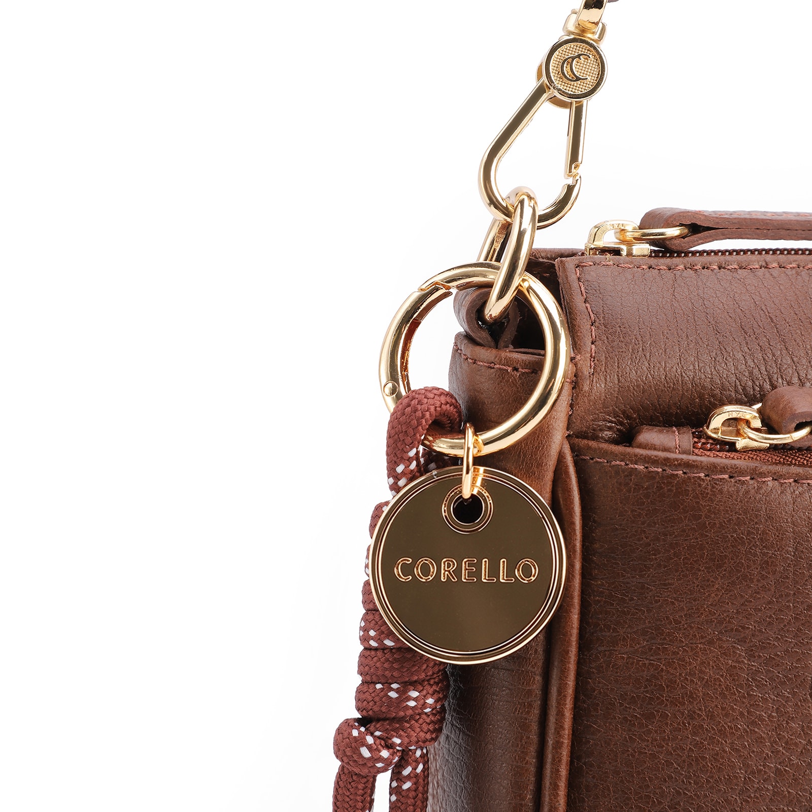 Bolsa Transversal Pequena Couro Antique Marrom Bolso Zíper