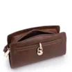 Bolsa Transversal Pequena Couro Antique Marrom Cadeado Dourado - imagem 4