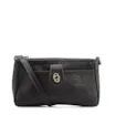Bolsa Transversal Pequena Couro Antique Preto Bolso Frontal Botão - imagem 1