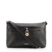 Bolsa Transversal Pequena Couro Antique Preto Pingente Cadeado - imagem 1