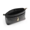 Bolsa Transversal Pequena Couro Antique Preto Pingente Cadeado - imagem 4