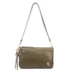 Bolsa Transversal Pequena Couro Antique Verde Bolso Zíper - imagem 1