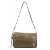 Bolsa Transversal Pequena Couro Antique Verde Bolso Zíper - imagem 1