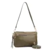 Bolsa Transversal Pequena Couro Antique Verde Bolso Zíper - imagem 2