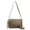 Bolsa Transversal Pequena Couro Antique Verde Bolso Zíper - imagem 2