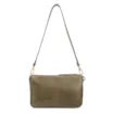 Bolsa Transversal Pequena Couro Antique Verde Bolso Zíper - imagem 4