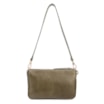 Bolsa Transversal Pequena Couro Antique Verde Bolso Zíper - imagem 3