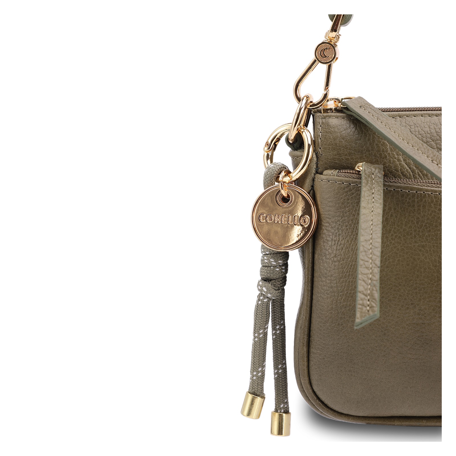 Bolsa Transversal Pequena Couro Antique Verde Bolso Zíper