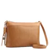 Bolsa Transversal Pequena Couro Marrom Claro Estampa Tressê - imagem 2