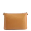Bolsa Transversal Pequena Couro Marrom Claro Estampa Tressê - imagem 3