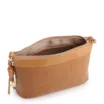 Bolsa Transversal Pequena Couro Marrom Claro Estampa Tressê - imagem 4