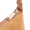 Bolsa Transversal Pequena Couro Marrom Claro Estampa Tressê - imagem 5