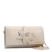 Bolsa Transversal Pequena Couro Off White Aplique Flor Corrente - imagem 2