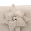 Bolsa Transversal Pequena Couro Off White Aplique Flor Corrente - imagem 3
