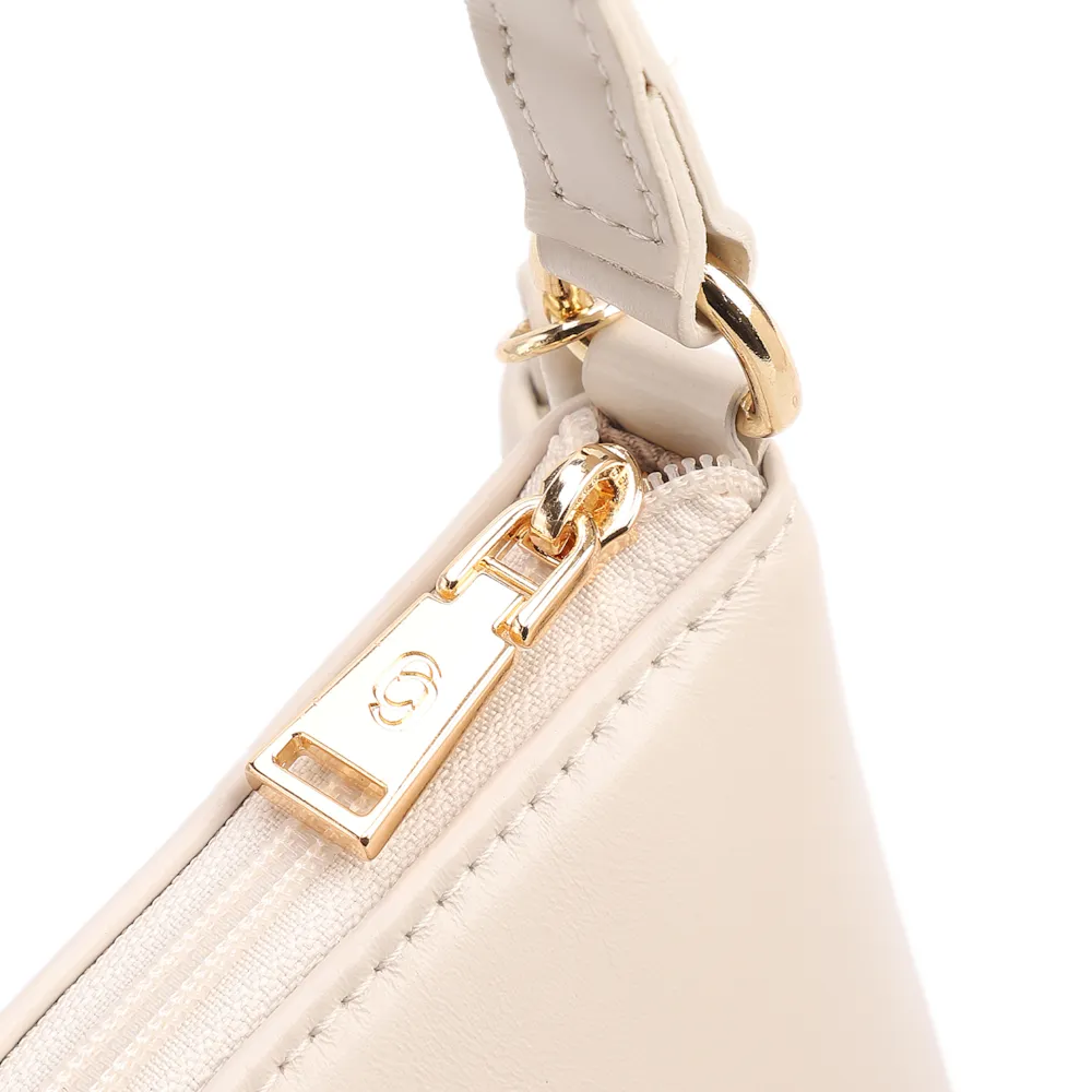 Bolsa Transversal Pequena Couro Off White Estampa Tressê - imagem 4