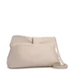 Bolsa Transversal Pequena Couro Off White Laço Corrente Dourada - imagem 3