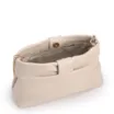 Bolsa Transversal Pequena Couro Off White Laço Corrente Dourada - imagem 5