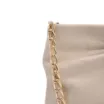 Bolsa Transversal Pequena Couro Off White Laço Corrente Dourada - imagem 6