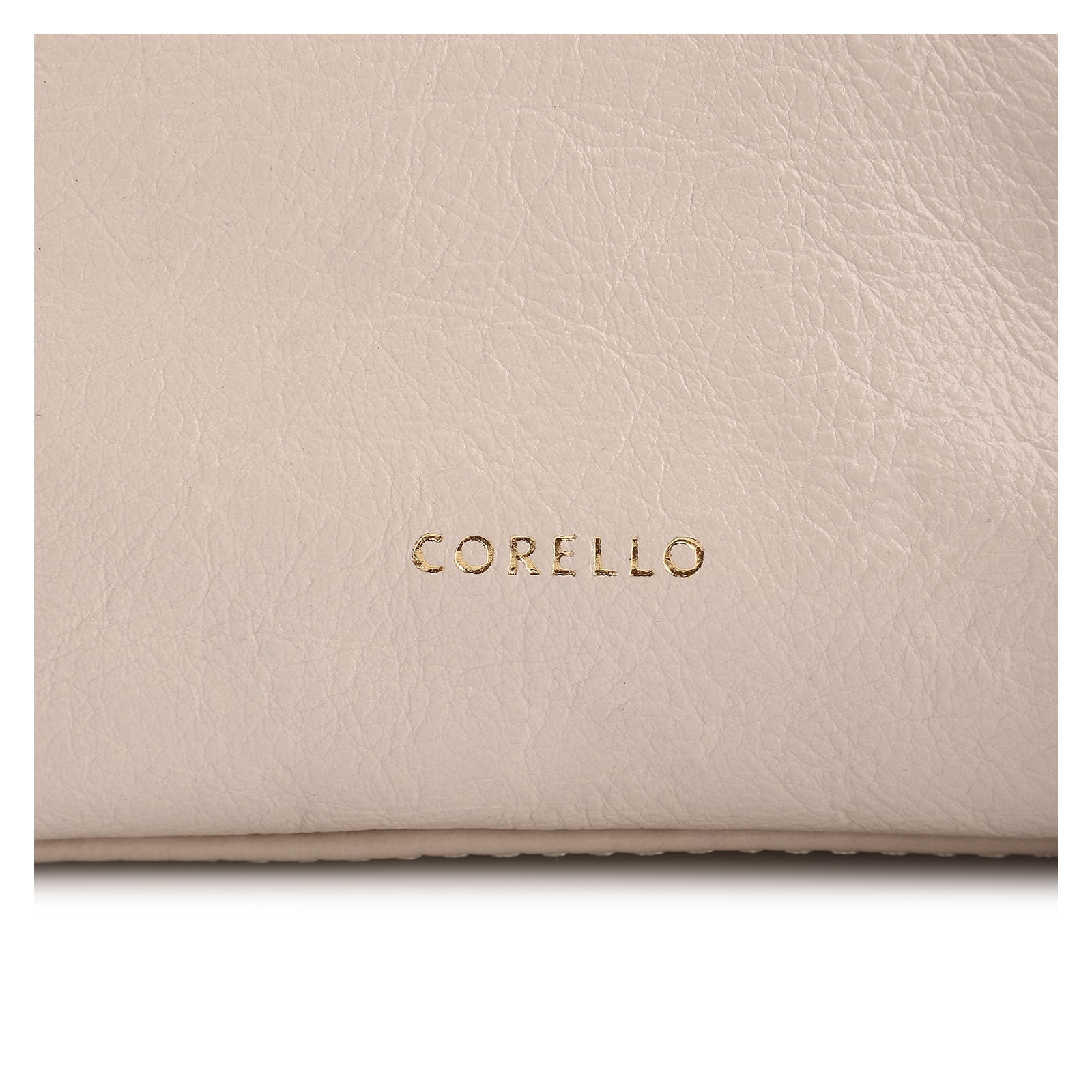 Bolsa Transversal Pequena Couro Off White Laço Corrente Dourada