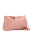 Bolsa Transversal Pequena Couro Rosa Laço Corrente Dourada - imagem 2