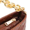 Bolsa Transversal Pequena Couro Textura Tressê Marrom - imagem 4