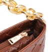 Bolsa Transversal Pequena Couro Textura Tressê Marrom - imagem 4