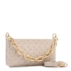Bolsa Transversal Pequena Couro Textura Tressê Off White - imagem 2