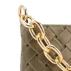 Bolsa Transversal Pequena Couro Textura Tressê Verde - imagem 8