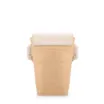 Bolsa Transversal Pequena Ráfia/Couro Off White Porta Celular - imagem 3