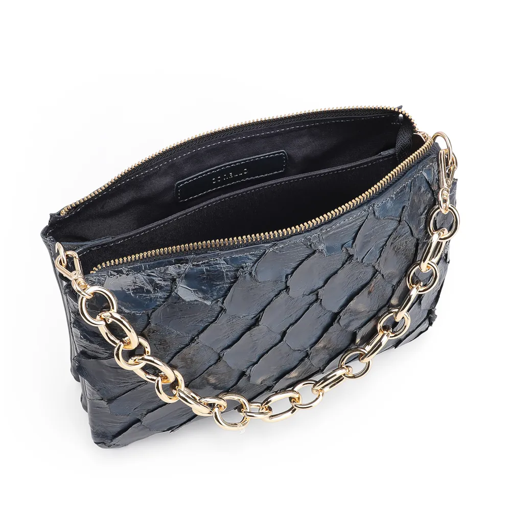 Bolsa Transversal Pirarucu Azul Escuro - imagem 4