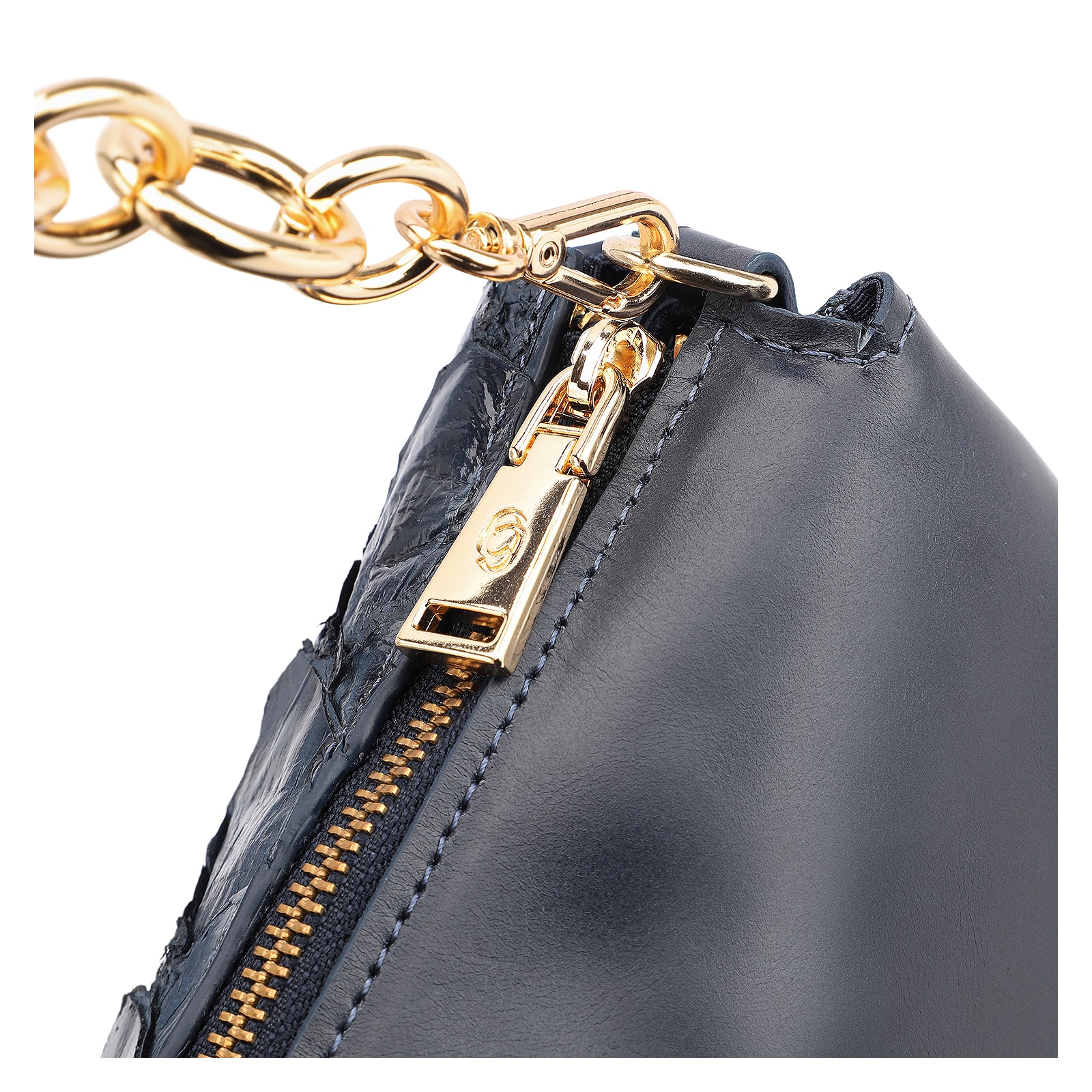 Bolsa Transversal Pirarucu Azul Escuro