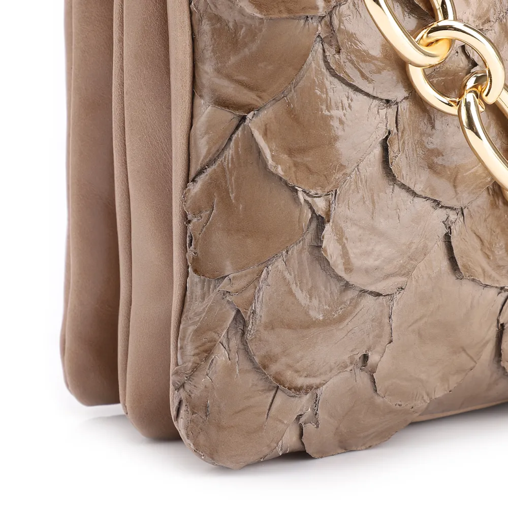 Bolsa Transversal Pirarucu Bege - imagem 6