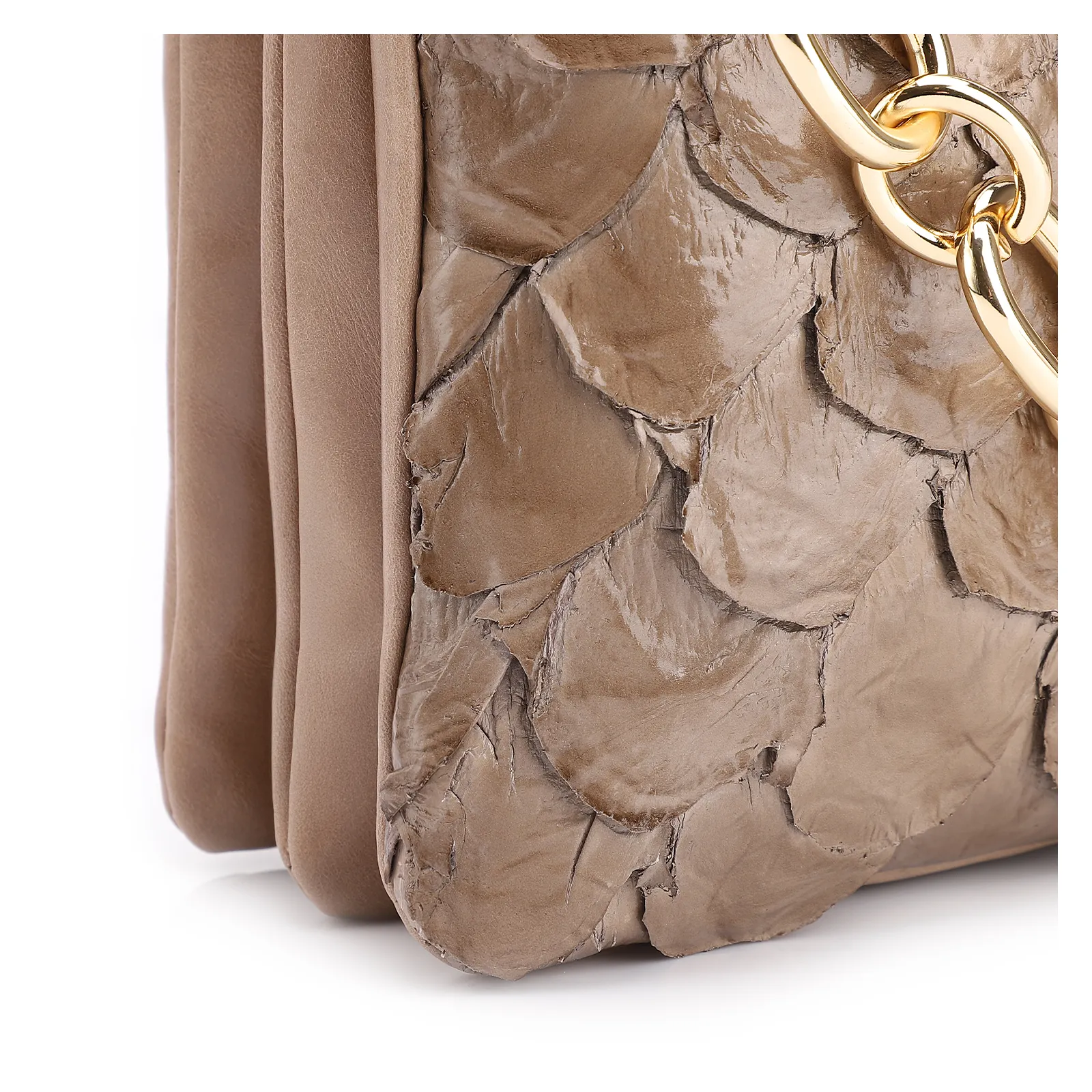 Bolsa Transversal Pirarucu Bege
