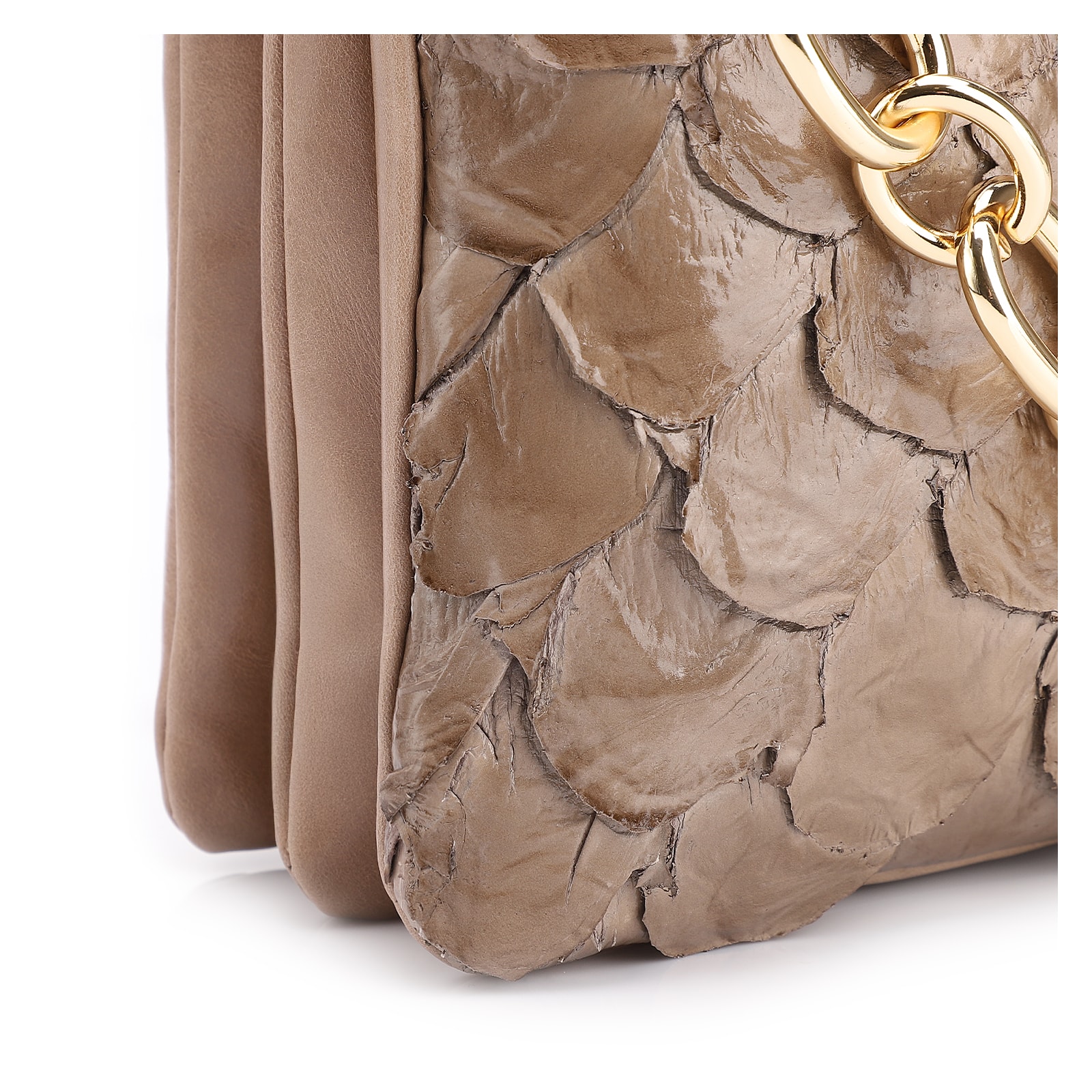 Bolsa Transversal Pirarucu Bege