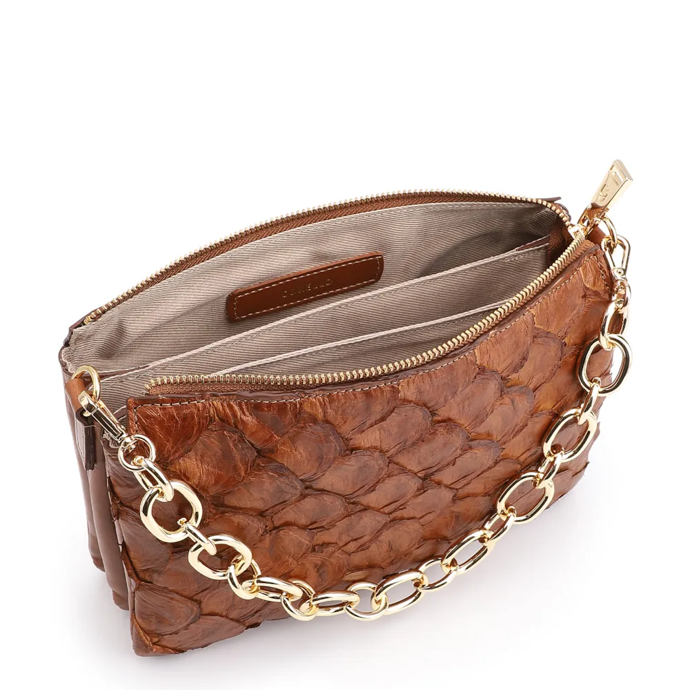 Bolsa Transversal Pirarucu Marrom Claro - imagem 4