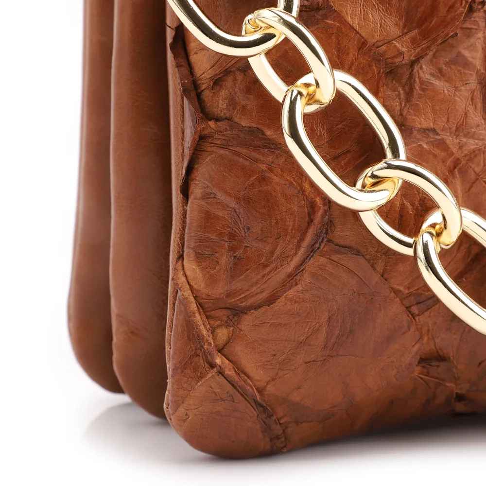 Bolsa Transversal Pirarucu Marrom Claro - imagem 6