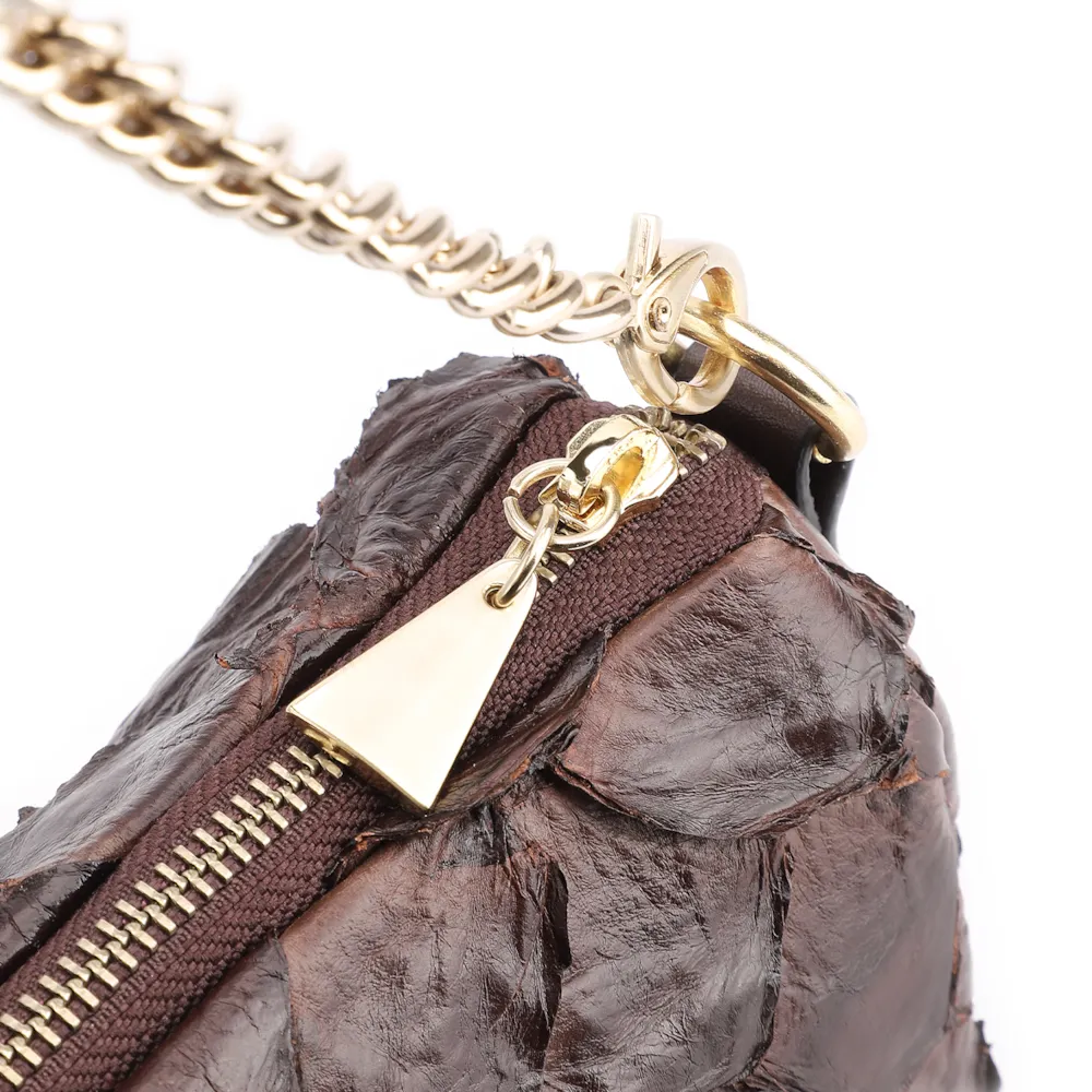 Bolsa Transversal Pirarucu Marrom Escuro - imagem 5
