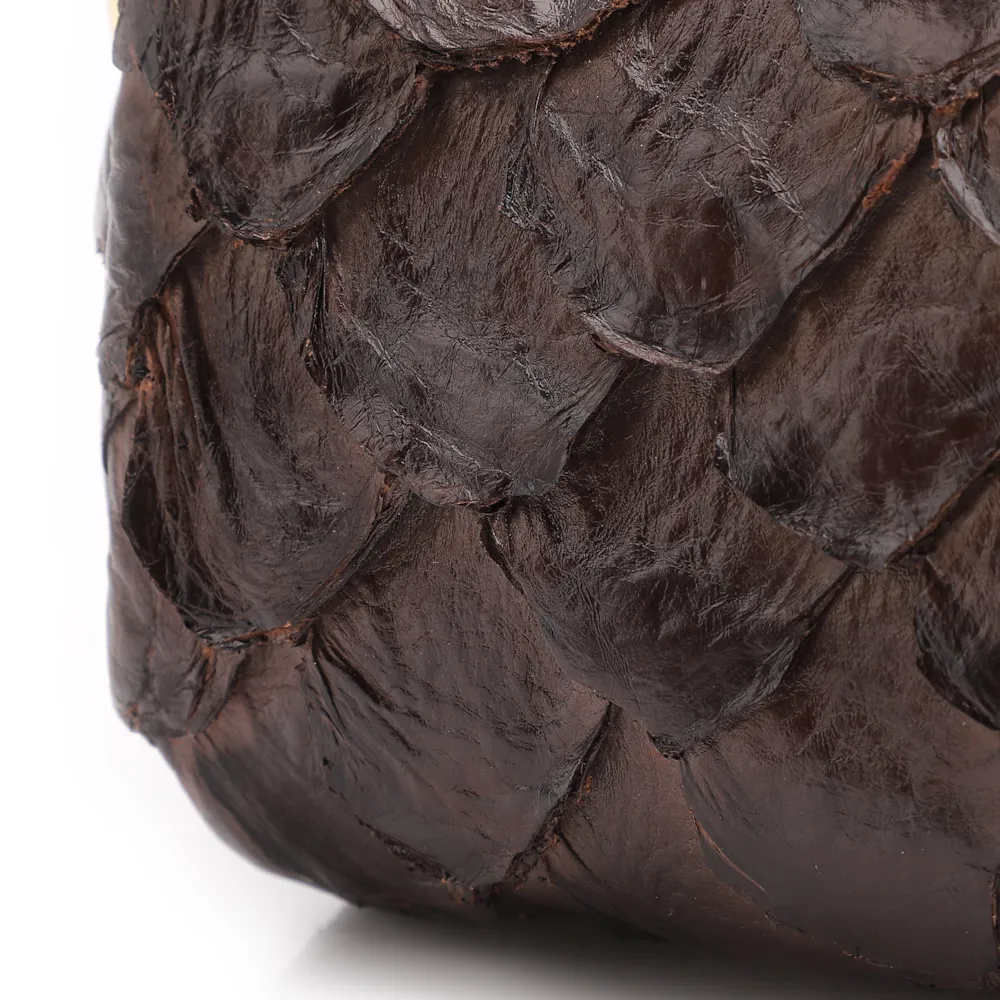Bolsa Transversal Pirarucu Marrom Escuro - imagem 6