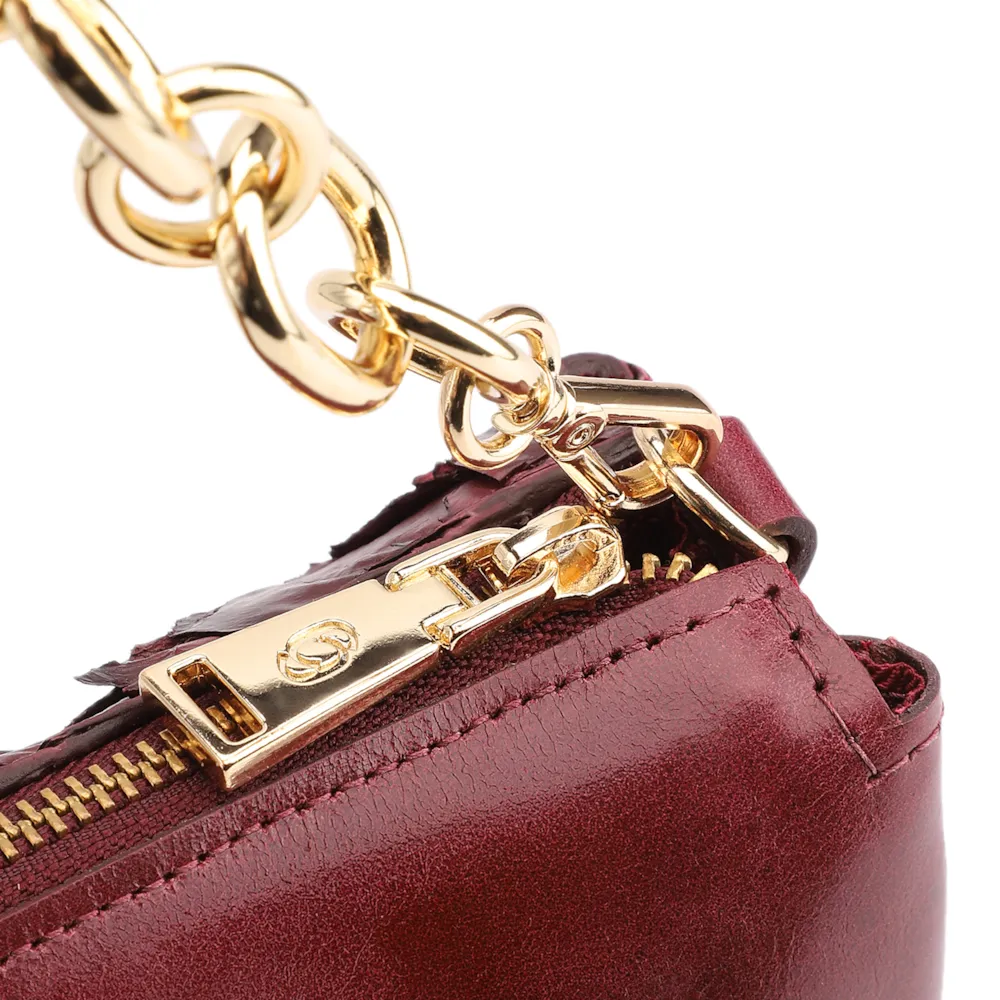 Bolsa Transversal Pirarucu Pirarucu Vinho - imagem 5