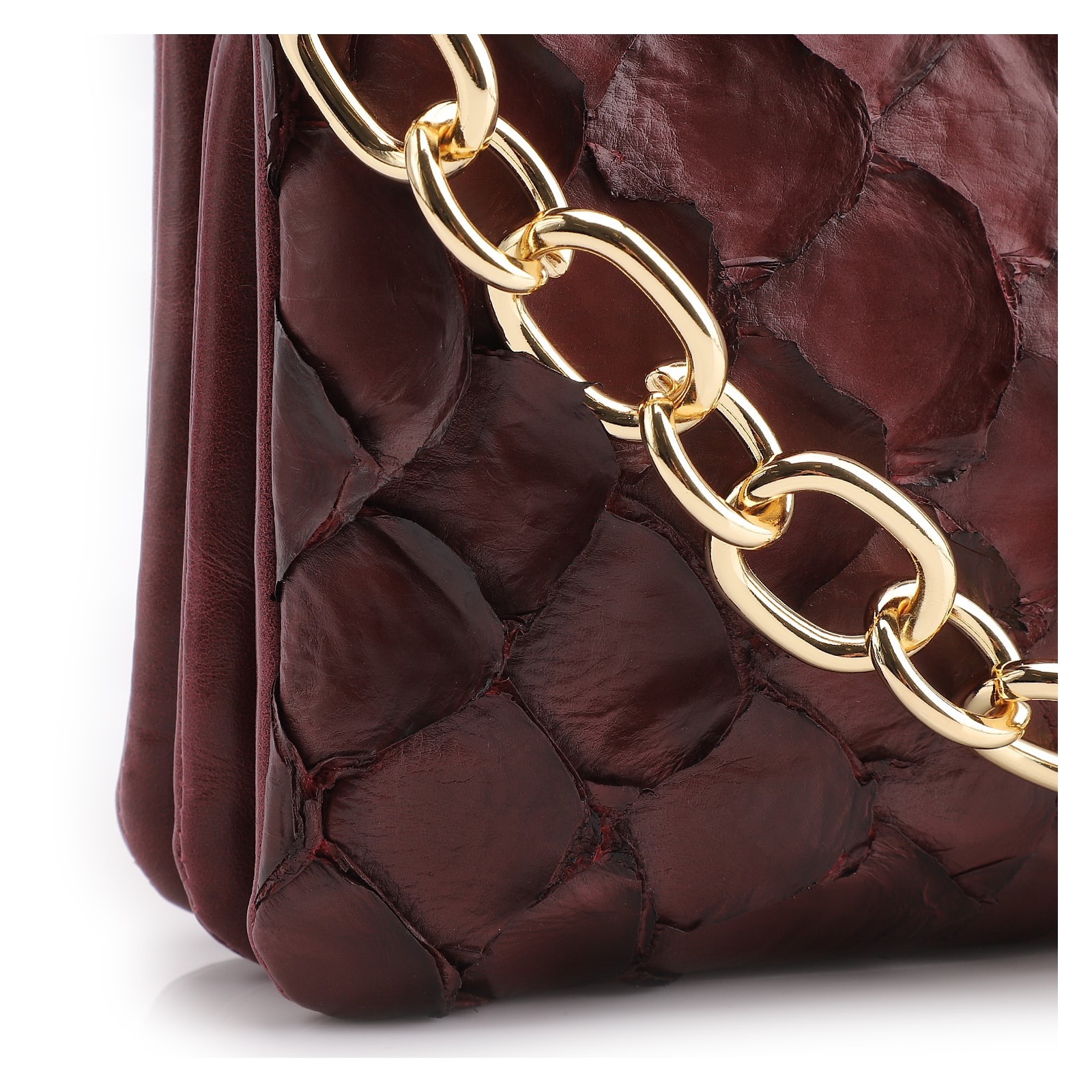 Bolsa Transversal Pirarucu Pirarucu Vinho