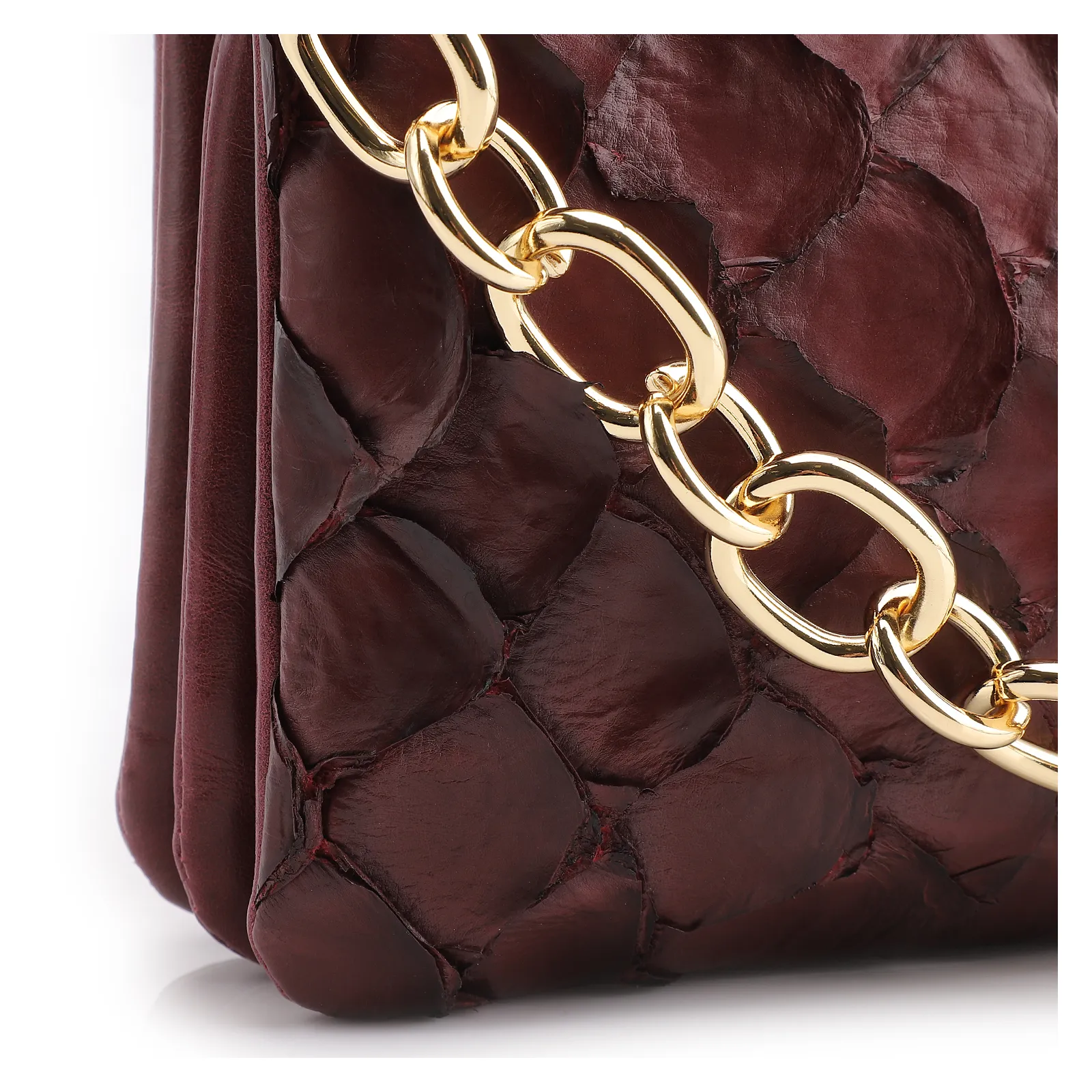 Bolsa Transversal Pirarucu Pirarucu Vinho