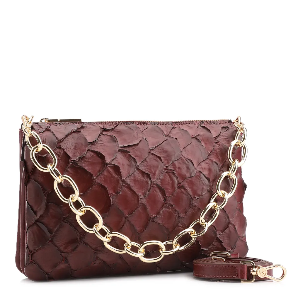 Bolsa Transversal Pirarucu Pirarucu Vinho - imagem 2