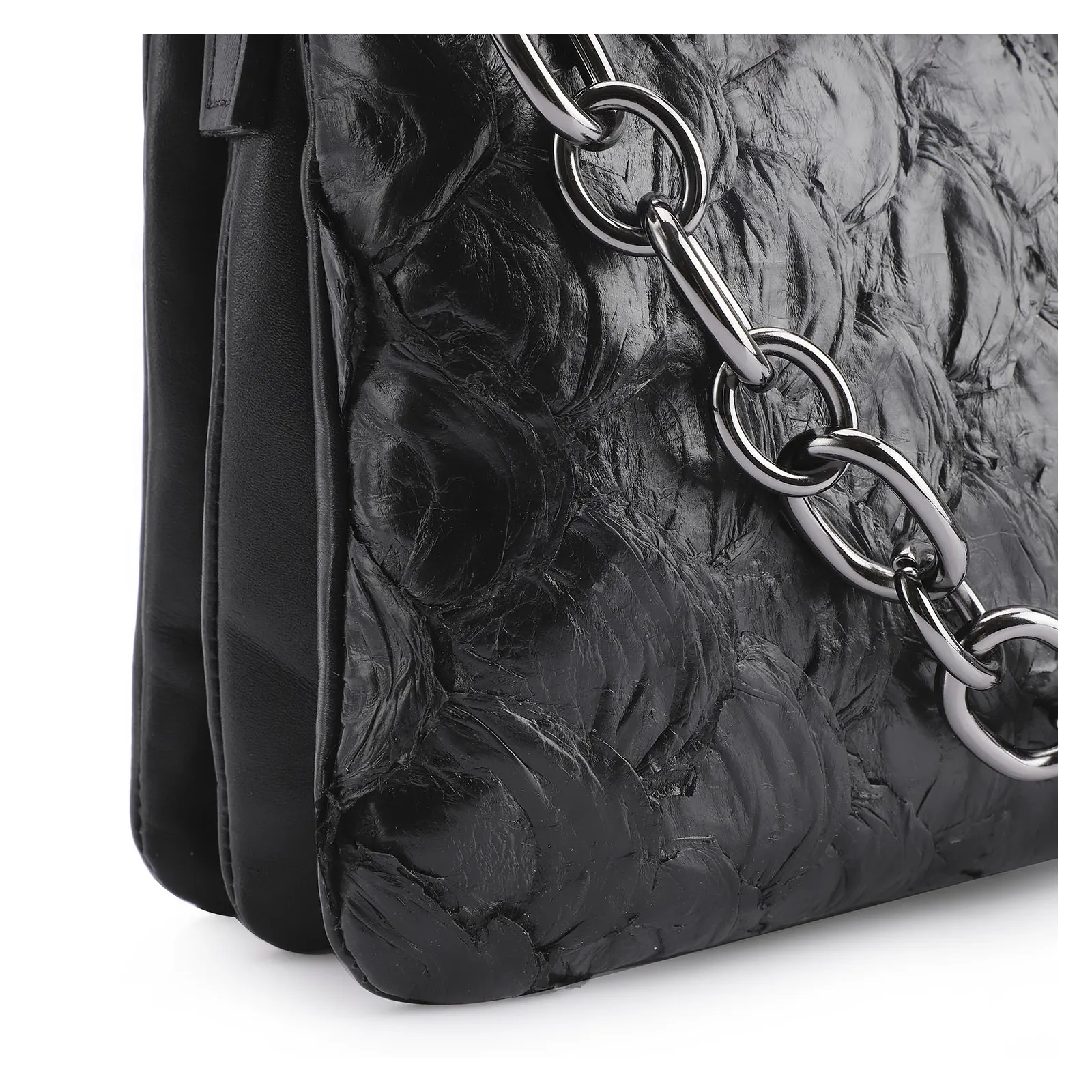 Bolsa Transversal Pirarucu Preto