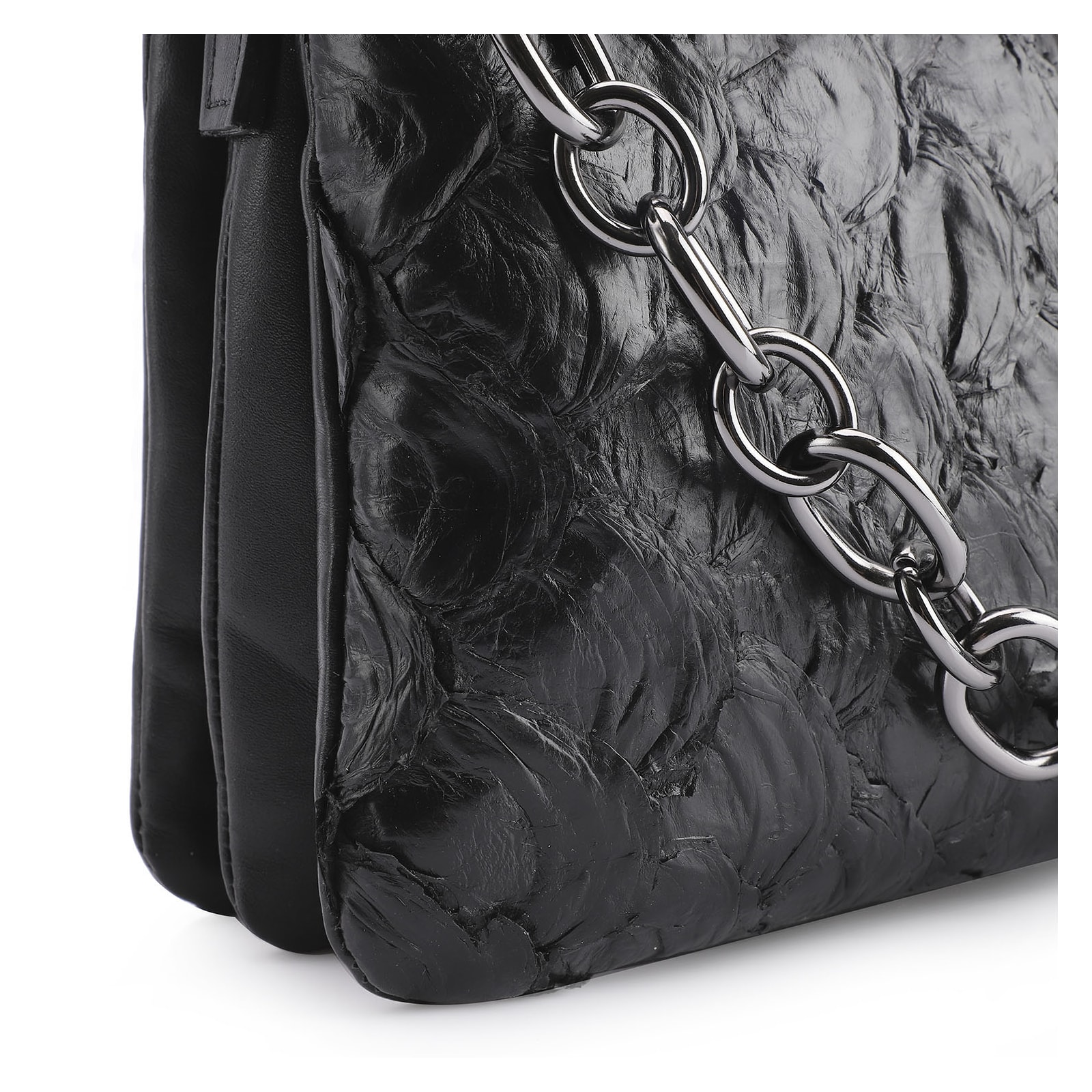 Bolsa Transversal Pirarucu Preto