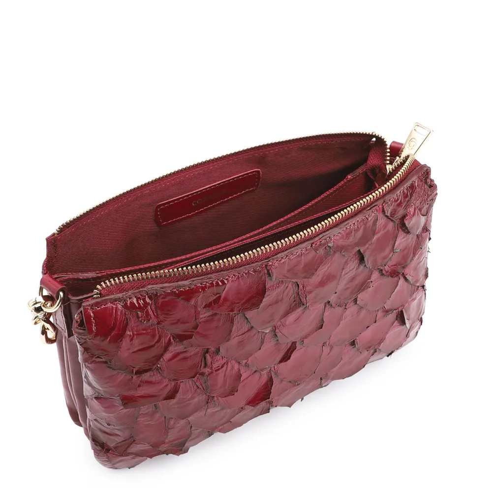 Bolsa Transversal Pirarucu Vermelho Cereja - imagem 4