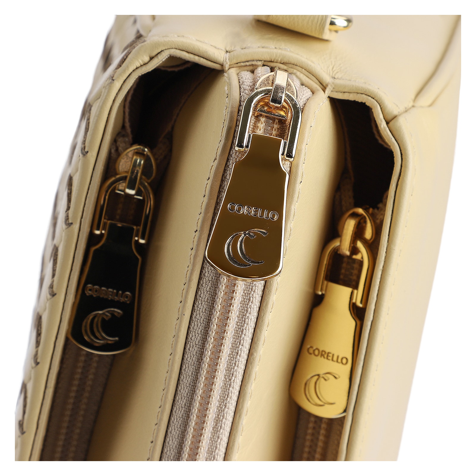 Bolsa Transversal Tressê Couro Amarelo