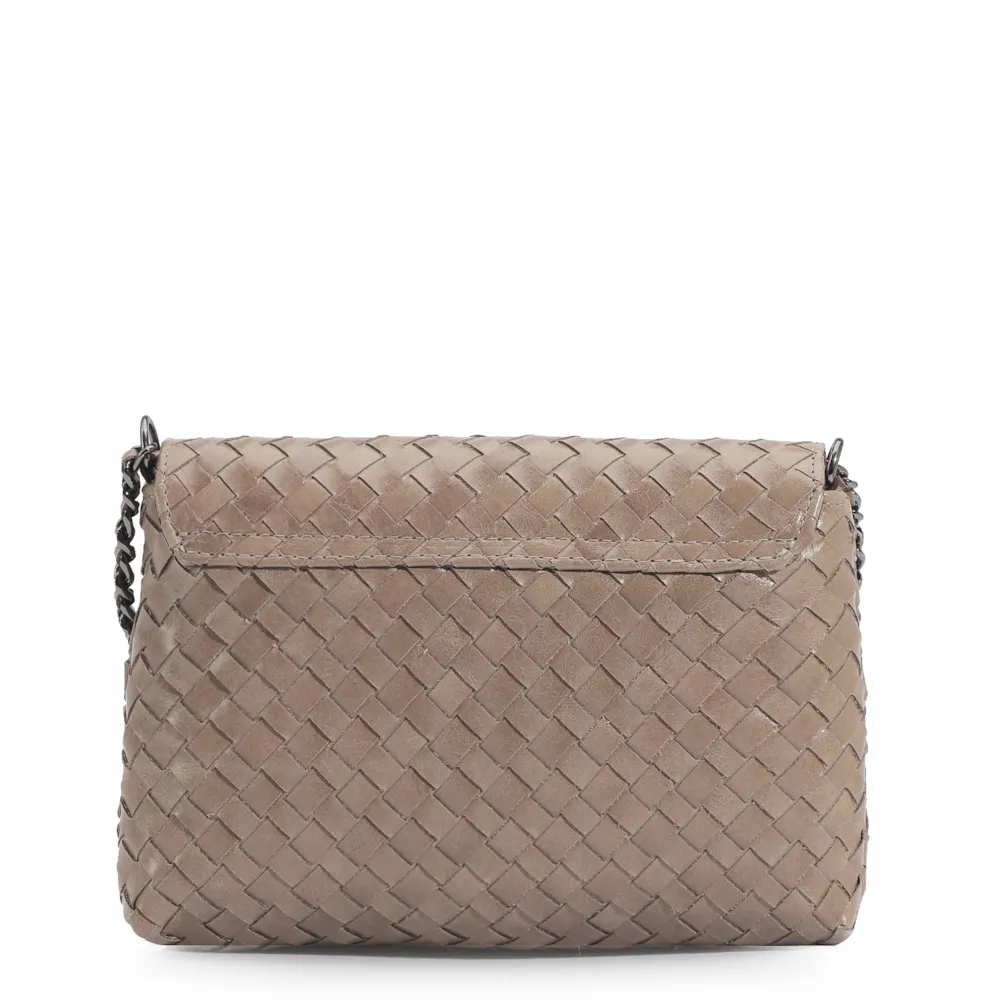 Bolsa Transversal Tressê Couro Argila - imagem 3